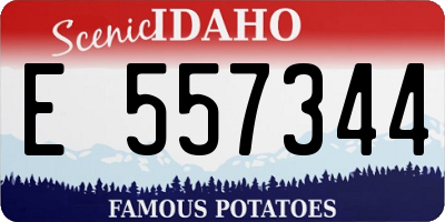 ID license plate E557344