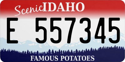 ID license plate E557345