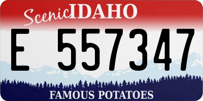 ID license plate E557347