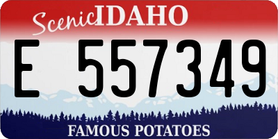 ID license plate E557349