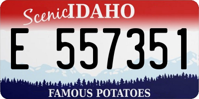 ID license plate E557351