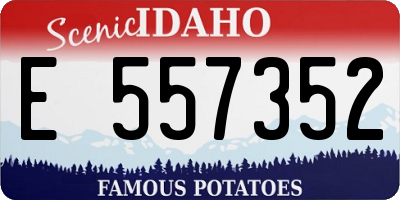 ID license plate E557352
