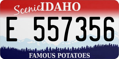 ID license plate E557356