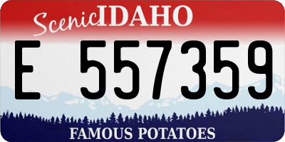 ID license plate E557359