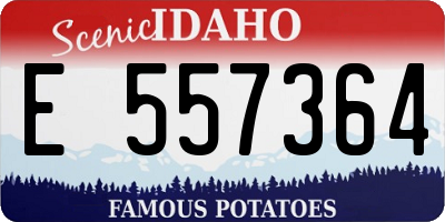 ID license plate E557364