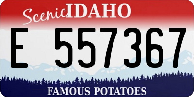 ID license plate E557367