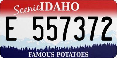 ID license plate E557372