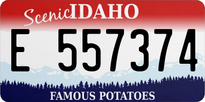 ID license plate E557374