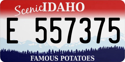 ID license plate E557375