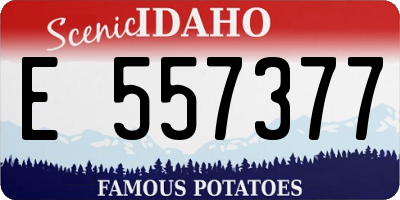 ID license plate E557377
