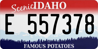 ID license plate E557378