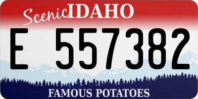 ID license plate E557382
