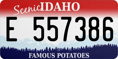 ID license plate E557386