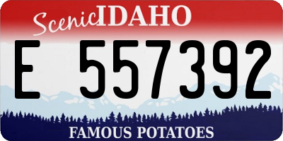 ID license plate E557392