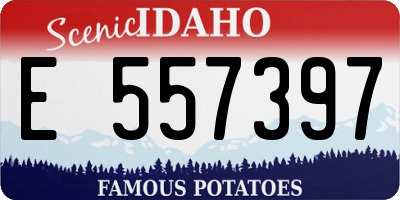 ID license plate E557397