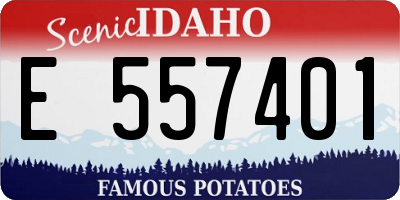 ID license plate E557401