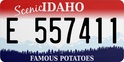 ID license plate E557411