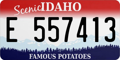 ID license plate E557413