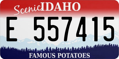 ID license plate E557415