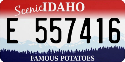ID license plate E557416