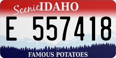 ID license plate E557418