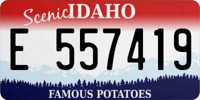 ID license plate E557419