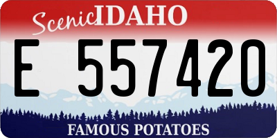 ID license plate E557420