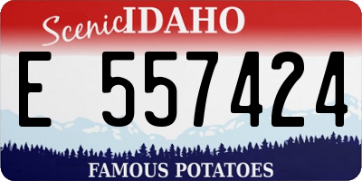 ID license plate E557424