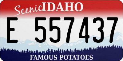 ID license plate E557437