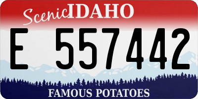 ID license plate E557442