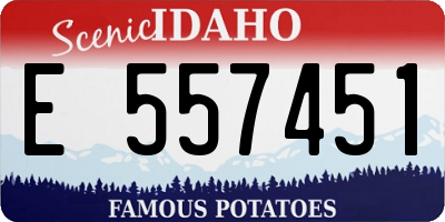 ID license plate E557451