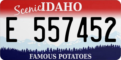 ID license plate E557452