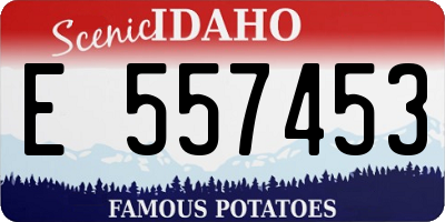 ID license plate E557453