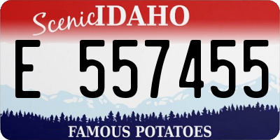 ID license plate E557455