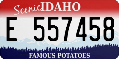 ID license plate E557458
