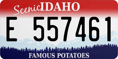 ID license plate E557461