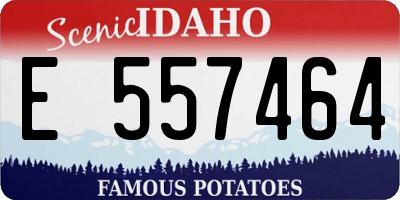 ID license plate E557464