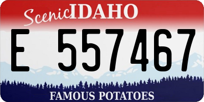 ID license plate E557467