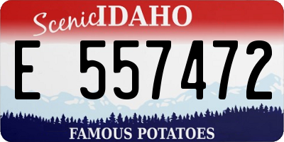 ID license plate E557472