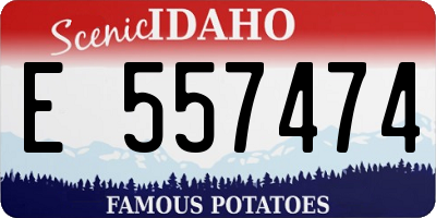 ID license plate E557474