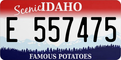 ID license plate E557475