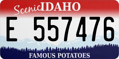 ID license plate E557476