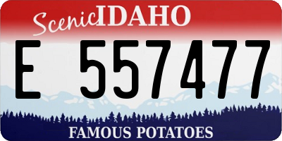 ID license plate E557477