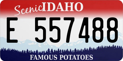 ID license plate E557488