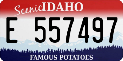 ID license plate E557497