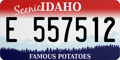 ID license plate E557512