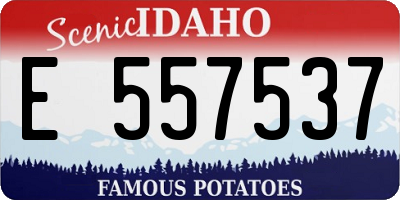 ID license plate E557537