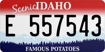 ID license plate E557543