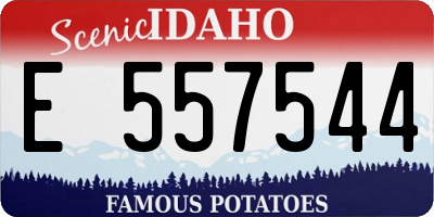 ID license plate E557544