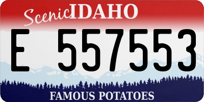 ID license plate E557553